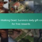 The Walking Dead: Survivors daily gift codes for free rewards