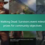 The Walking Dead: Survivors event milestone prizes for community objectives