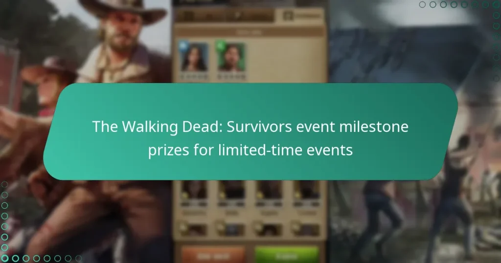 The Walking Dead: Survivors event milestone prizes for limited-time events