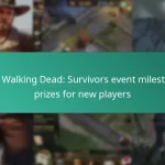 The Walking Dead: Survivors event milestone prizes for new players
