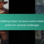 The Walking Dead: Survivors event milestone prizes for survival challenges
