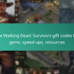 The Walking Dead: Survivors gift codes for gems, speed-ups, resources