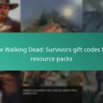 The Walking Dead: Survivors gift codes for resource packs