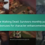 The Walking Dead: Survivors monthly pass bonuses for character enhancements
