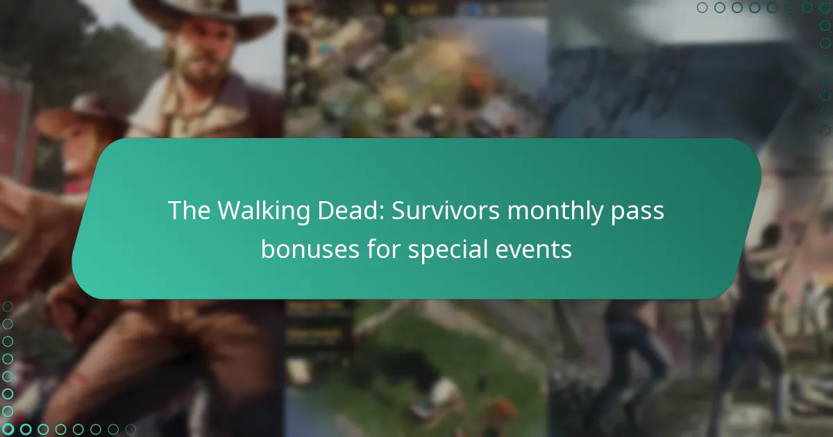 The Walking Dead: Survivors monthly pass bonuses for special events