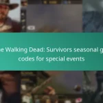 The Walking Dead: Survivors seasonal gift codes for special events