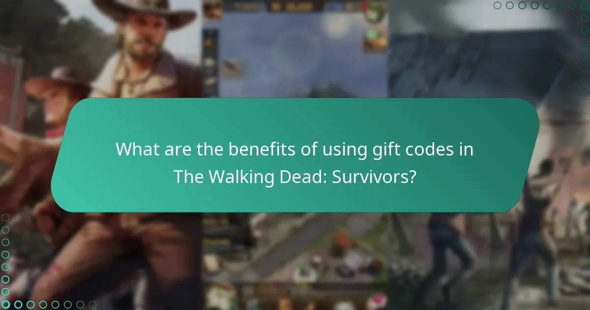 What are the benefits of using gift codes in The Walking Dead: Survivors?