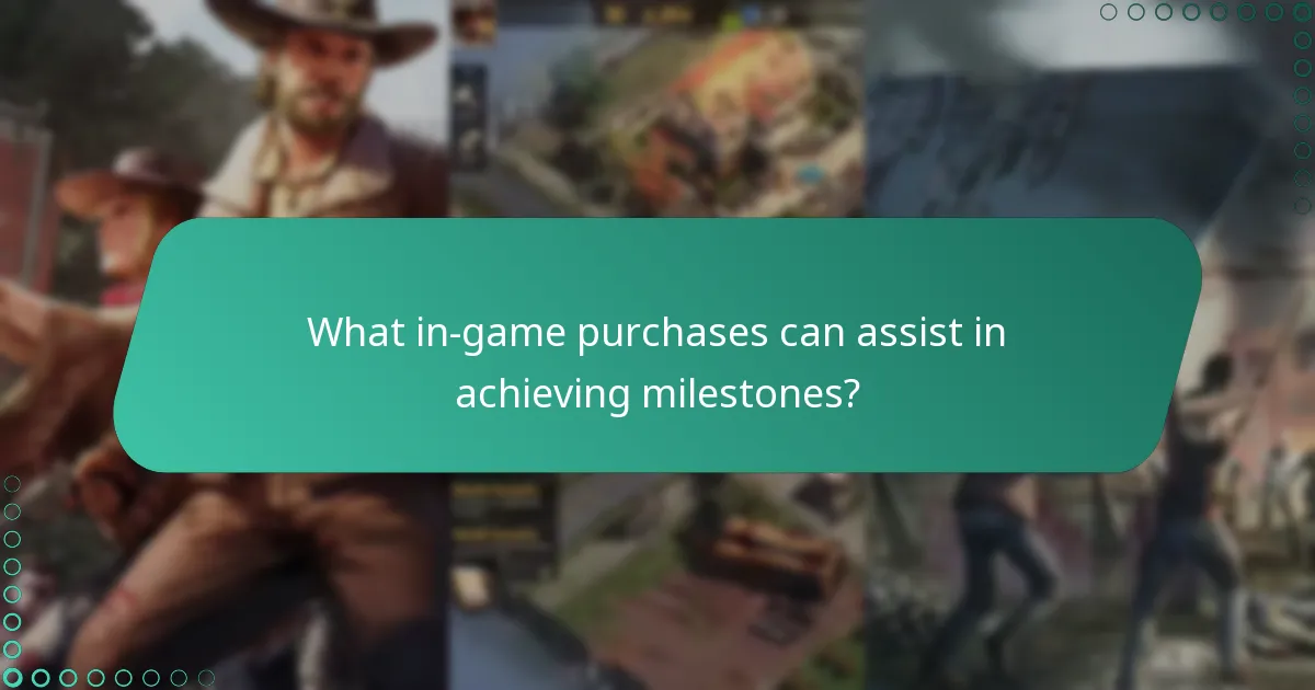 What in-game purchases can assist in achieving milestones?